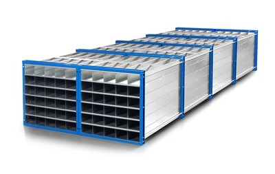 Honingraatstelling, H1.000 x B1.000 x D6.000 mm, 4x 5 vakken Honingraatstelling, H1.000 x B1.000 x D6.000 mm, 4x 5 vakken