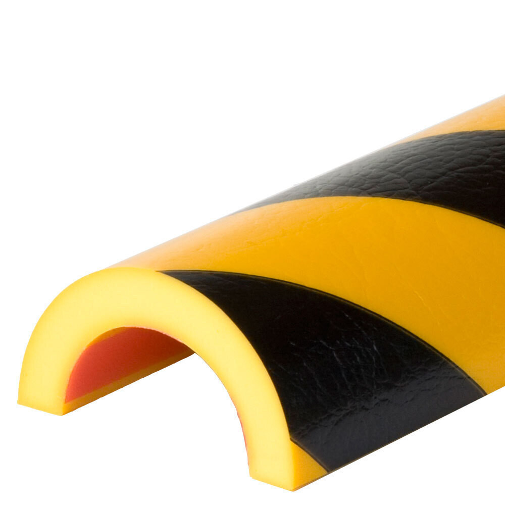 Buisbescherming, PU schuim, zelfklevend, geel/zwart, Type R50