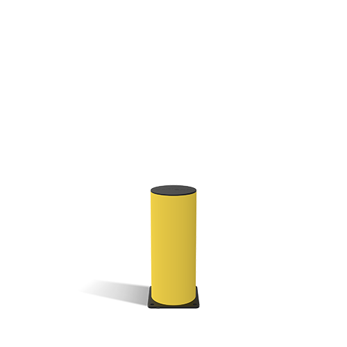 Beschermingspaal kunststof, H500 mm, geel/zwart