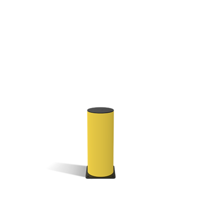 Beschermingspaal kunststof, H500 mm, geel/zwart