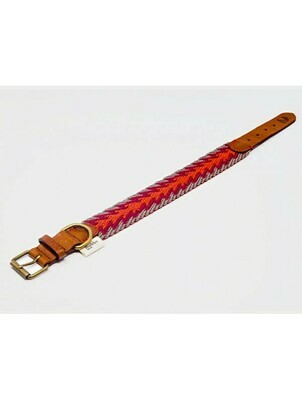 Peruvian Flecha/Arrow Orange Halsband/leiband