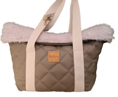 Marilyn Bag Eco Trap Taupe + Ice Fur - Stock