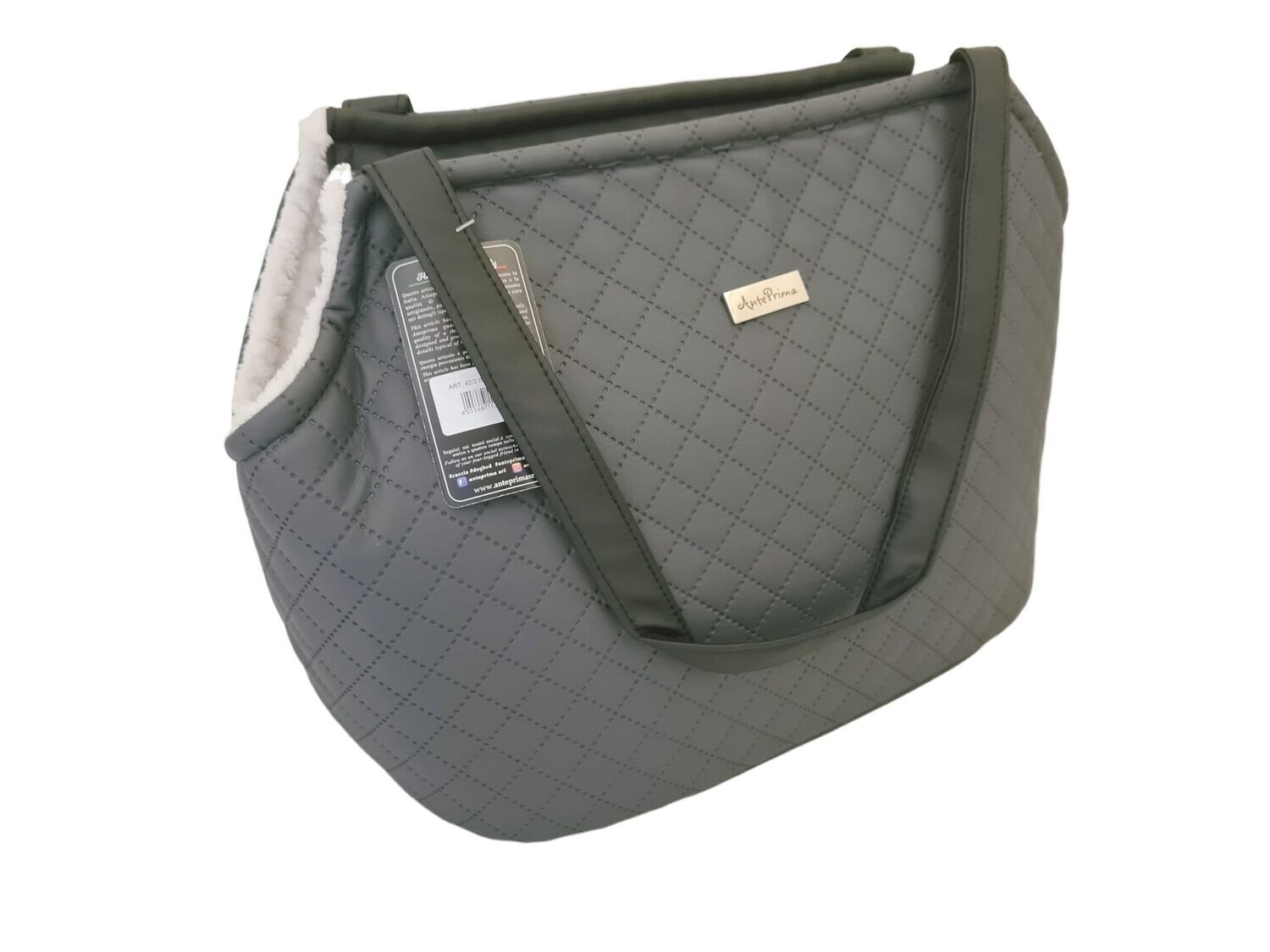 Isabelle quilted grey + soft - 53x26x31cm