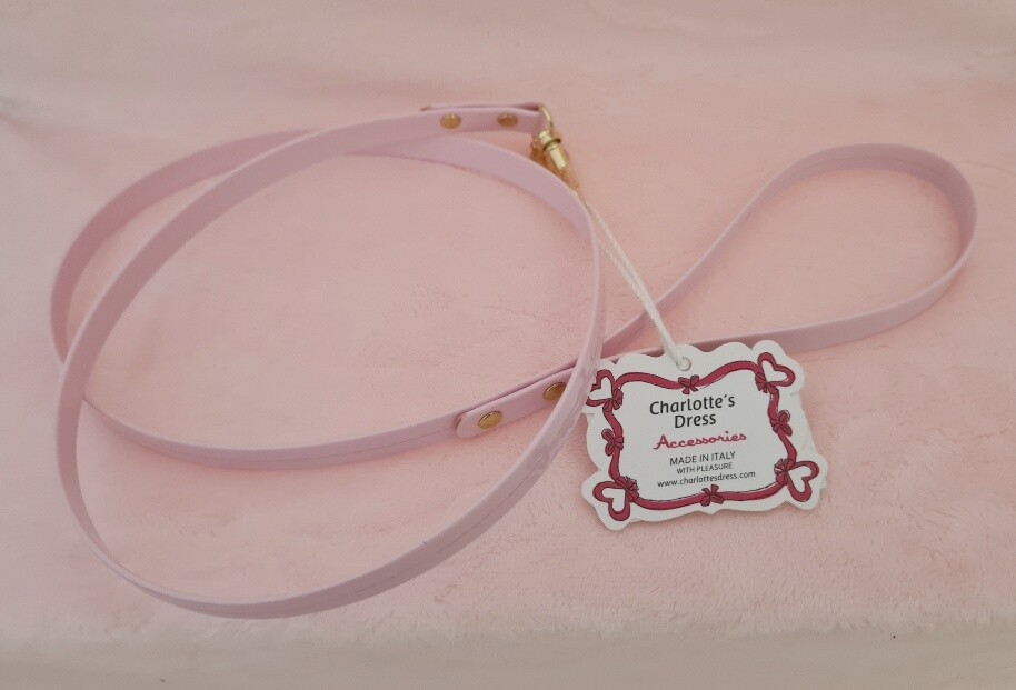 So Chic Leash gold finish, Color: Baby Pink