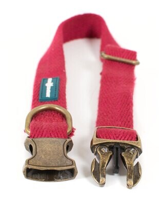 Verstelbare halsband van soja gemaakt - Rood