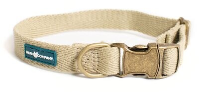 Milieuvriendelijke verstelbare halsband of leiband 3 stuks - Taupe - Stock