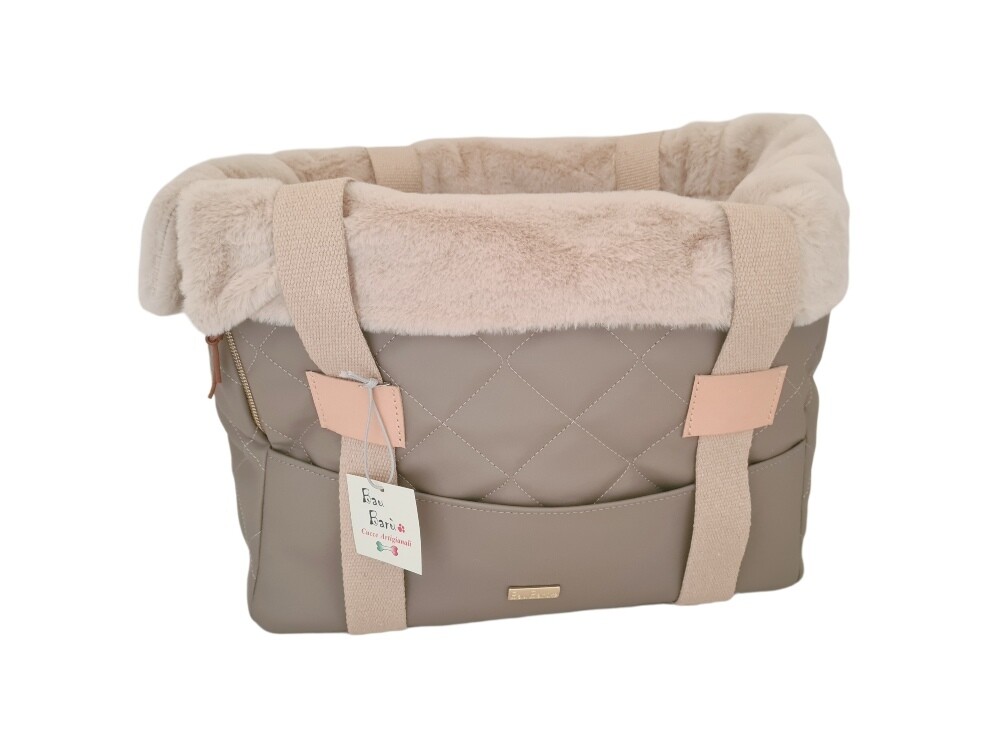 Annalisa bag Eco Trap taupe + castorino beige - Stock Annalisa bag Eco Trap taupe + castorino beige - Stock
