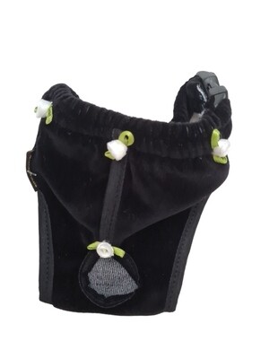 Panty for dogs in heat black - Stock