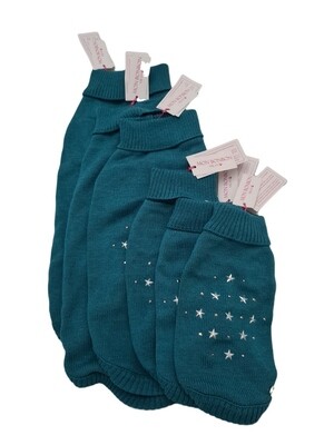 Mon bonbon Sweater turquoise + stars - Stock Mon bonbon Sweater turquoise + stars - Stock