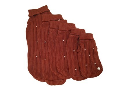 Mon bonbon Sweater brown red + Swarovski - Stock