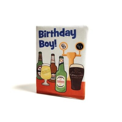 Blue drinks Birthday card - Stock