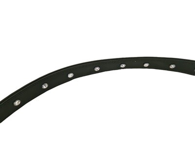 Lione swarovski Leash Trilly 39 black laquer leather - Stock