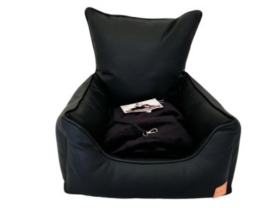 Napoli Eco black + castorino beige autostoel 50x50cm - Stock