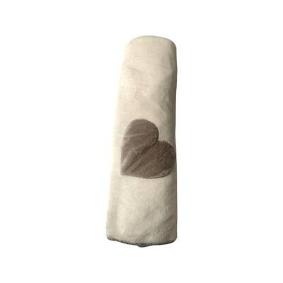 Blanket Bau Barù with heart Ecru
