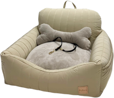 Car seat Camilla grey beige - Stock Car seat Camilla grey beige - Stock