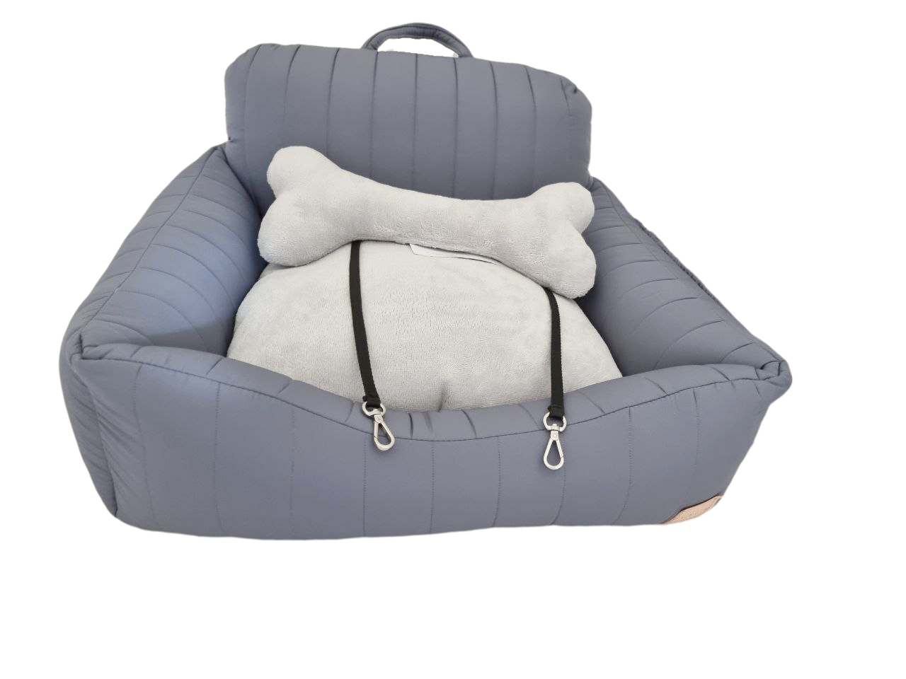 Voorstoel Hondenmand Auto | Lichtgrijs Leatherlook | Nova Cruise