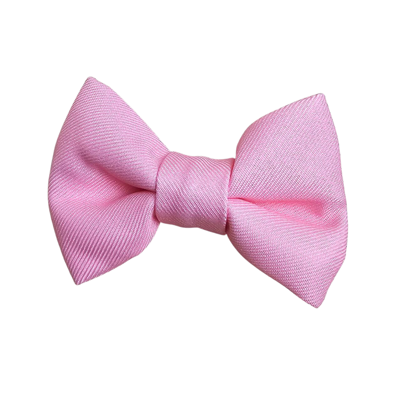 Fabric Dog Bow Tie with Fixed Velcro Closure Pink (S - 6cm)