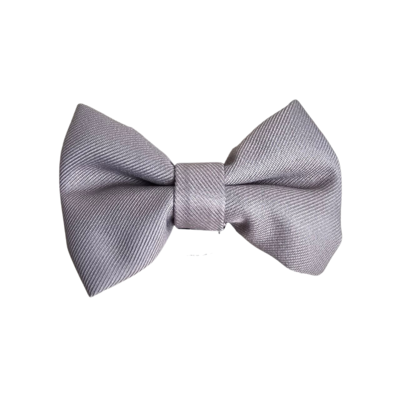 Fabric Dog Bow Tie with Fixed Velcro Closure - Beige