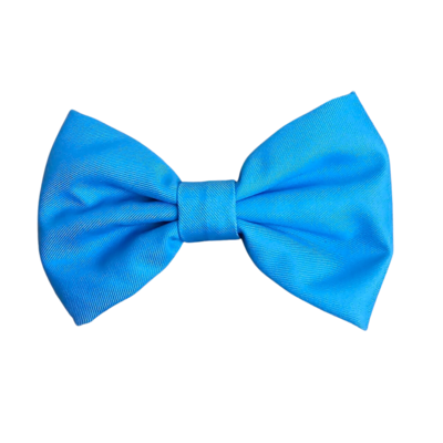 Fabric Dog Bow Tie with Fixed Velcro Closure - Blue