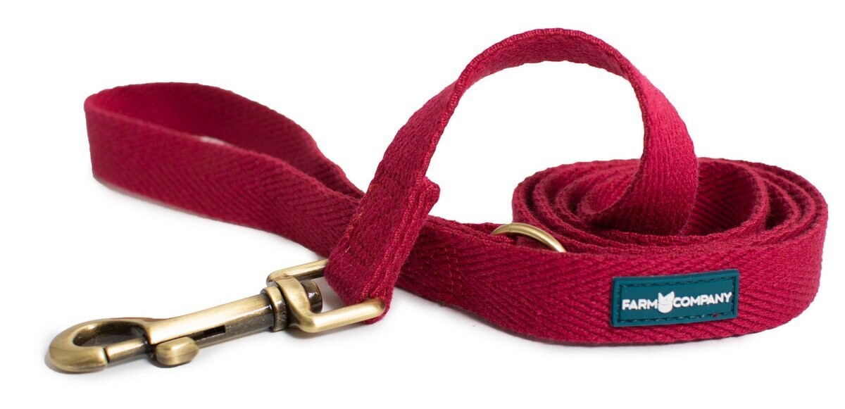 Leash (120 cm or 230 cm) made from soy - Red - Set of 3