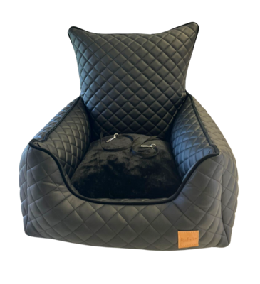 Car Seat Ischia Eco quilted black + castorino black - 50x50x55cm