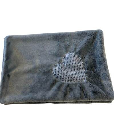 Blanket Castorino grey + heart- Stock