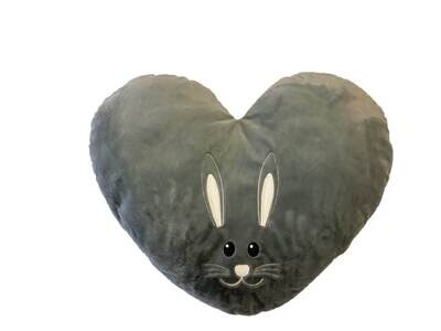 Pillow heart bunny Castorino grey- Stock
