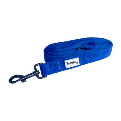 Blue Velvet Harnas - M + Leash