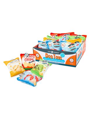 Plüsch-Chipstüten Hundespielzeug – 15x12cm (12 Stück)