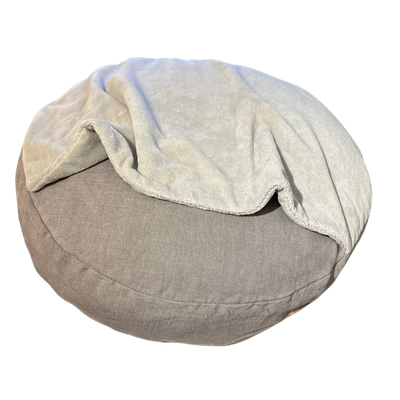 Cave bed Linnen + bambu grey 65cm