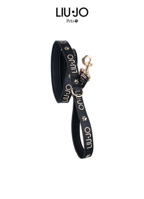 Laisse jacquard Liu-Jo pour chien avec logo et motif pattes