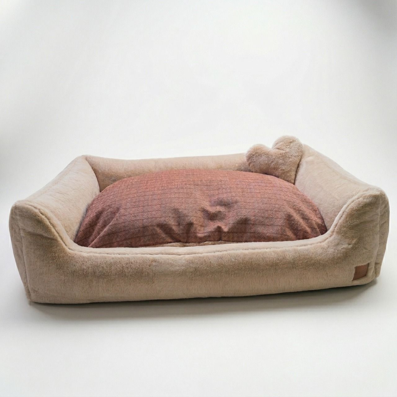 Impero Dog Bed – Castorino Beige / Glasgow Beige 90x60cm