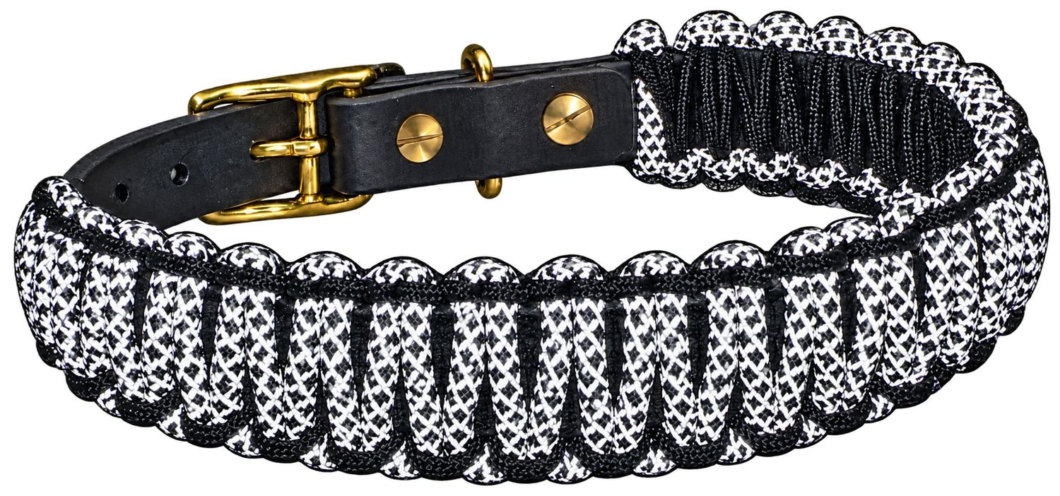 Halsband Reflecto – BioThane® & Paracord - Skyo, Kleur: Nero