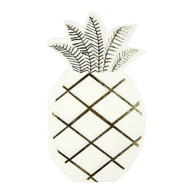 SERVIETTE ANANAS DECOUPEE (x16)