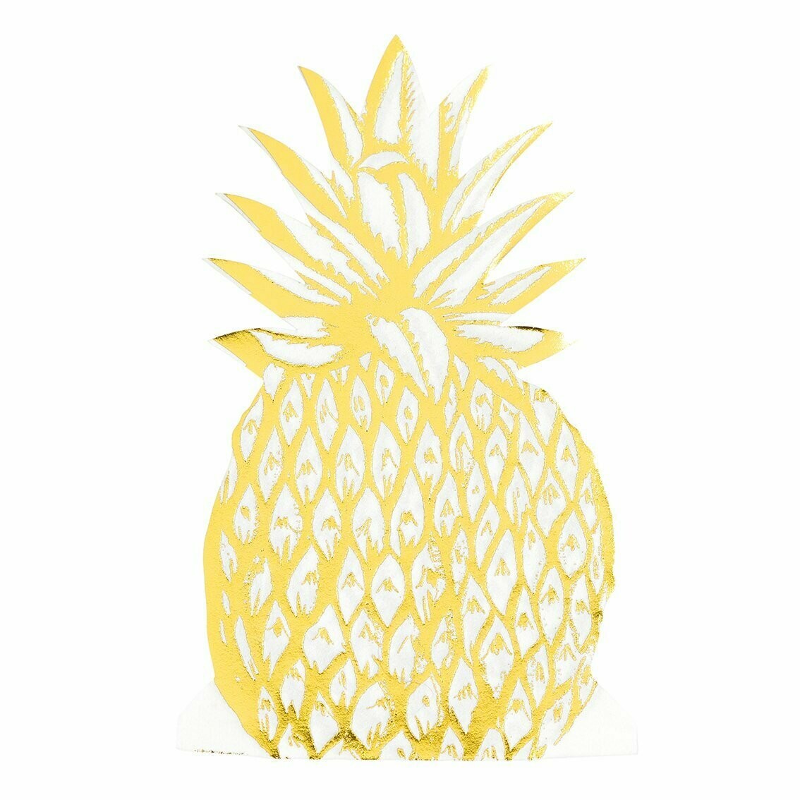 SERVIETTE FORME ANANAS METALLIQUE (x12)