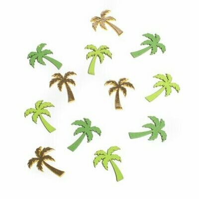 PALMIER BOIS VERTS ET OR 3X4CM (x12)