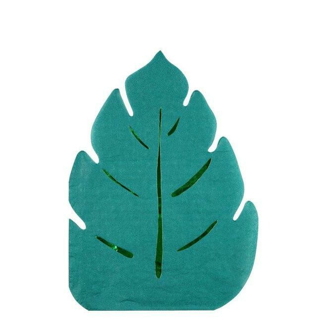 SERVIETTE FEUILLE LONGUE (x16)