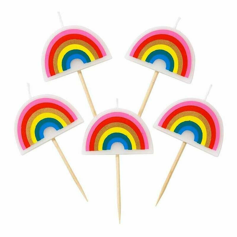 BOUGIE ARC EN CIEL (x5)