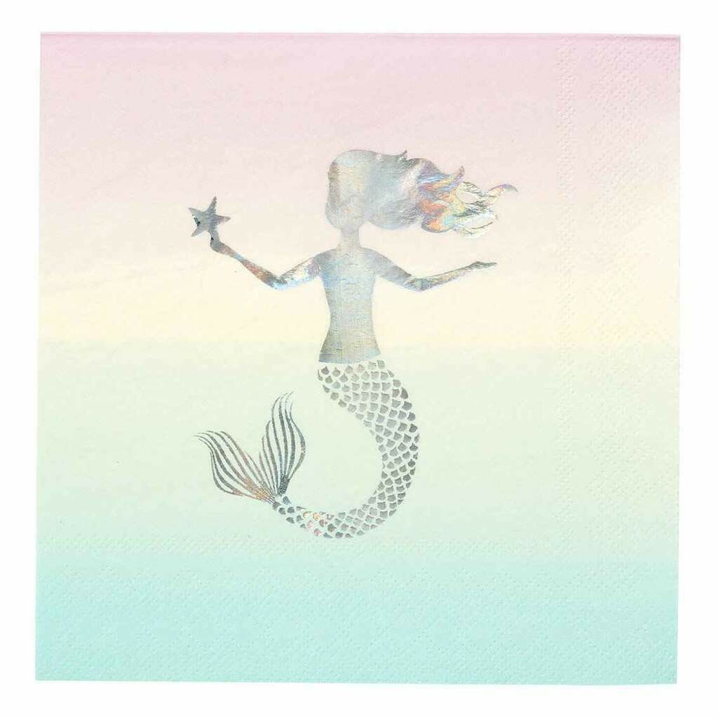SERVIETTE SIRENE (x16)