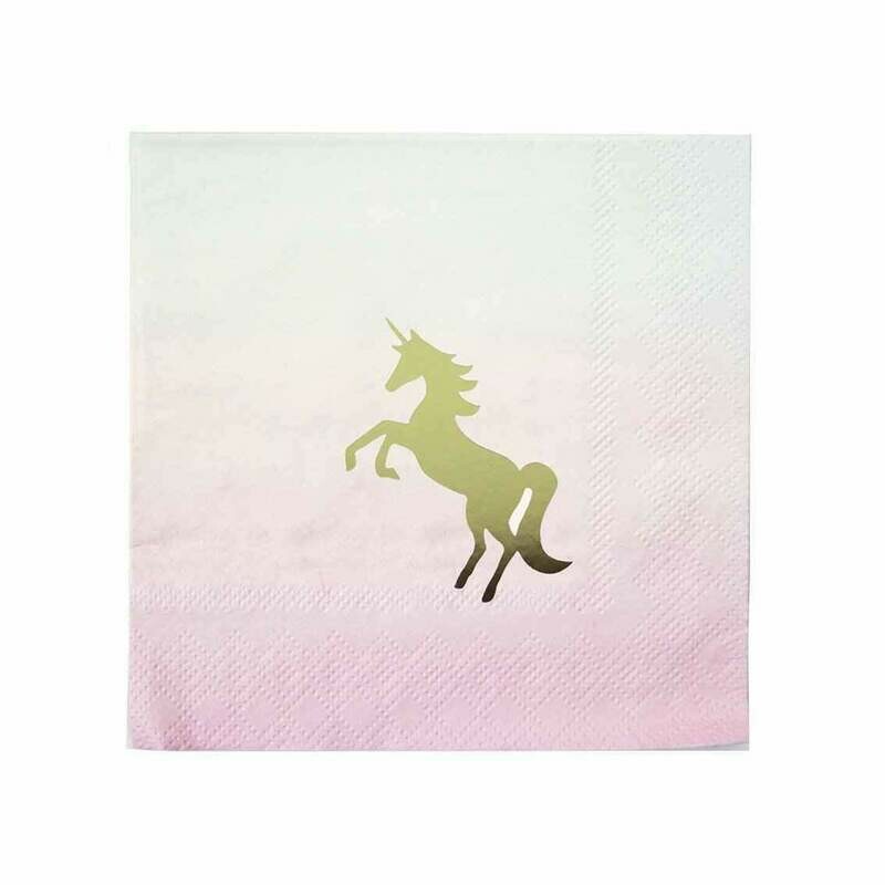 SERVIETTE COCKTAIL WE LOVE LICORNE (x16)
