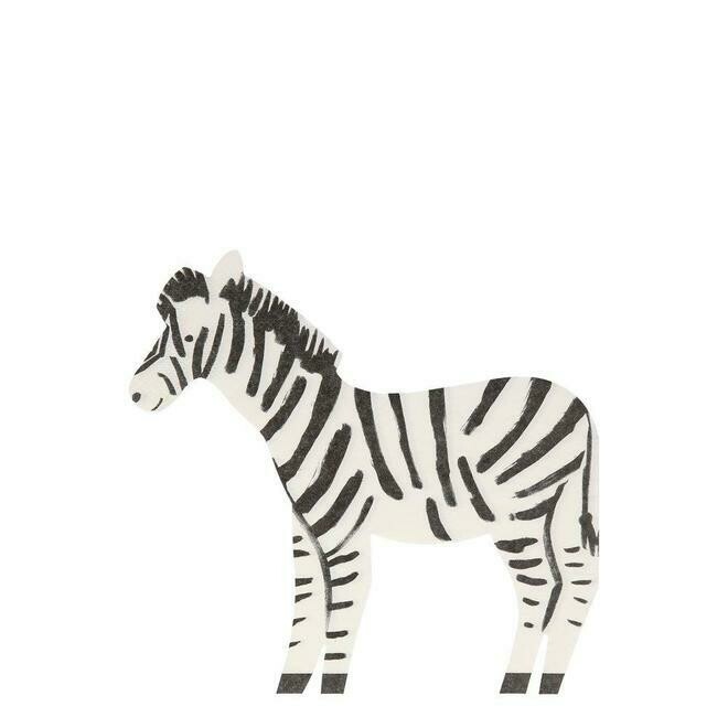 SERVIETTE FORME ZEBRE (x20)