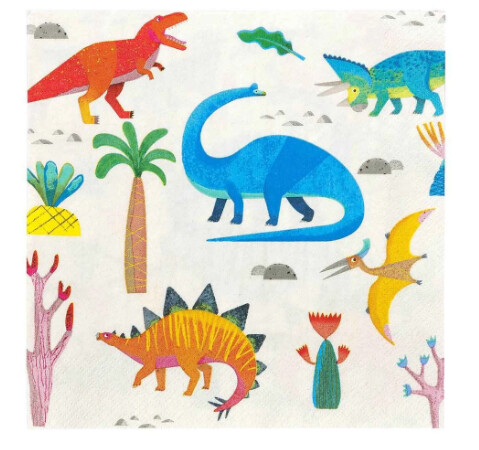 SERVIETTE DINOSAURE (x20)