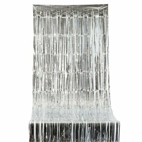 RIDEAU LAME ARGENT SUR ADHESIF 92CMX2.44M