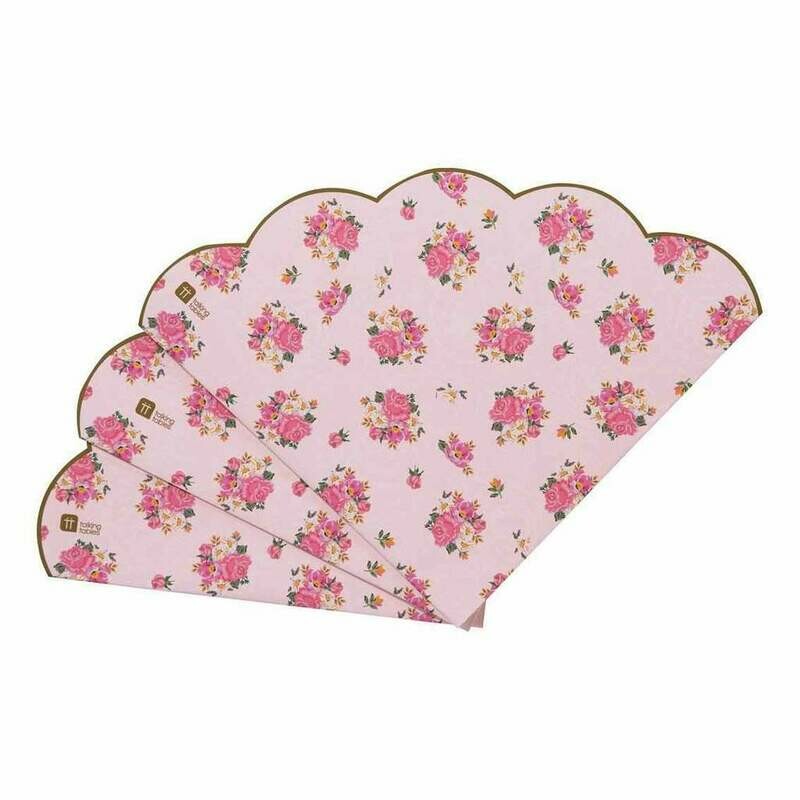 SERVIETTE A BORD FESTONNE FLEURIE (x20)