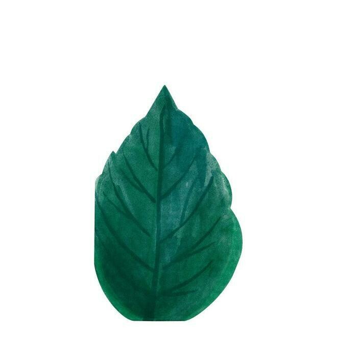 SERVIETTE FORME FEUILLE DE ROSIER (x20)