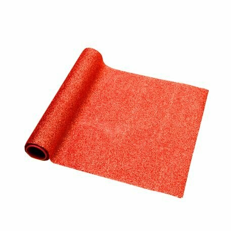 CHEMIN DE TABLE ETINCELANT PAILLETTES ROUGES 30CMX3M