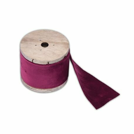 RUBAN VELOURS MARSALA 5CMX3M LAVABLE