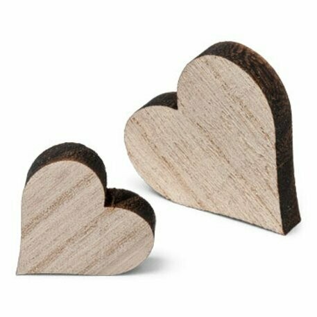 COEURS BOIS 2.5 ET 3.5CM (x12)