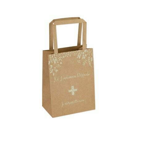 SACHET LENDEMAIN DIFFICILE KRAFT PAILLETTES CHAMPAGNE 29X14.5X9.5CM (x4)