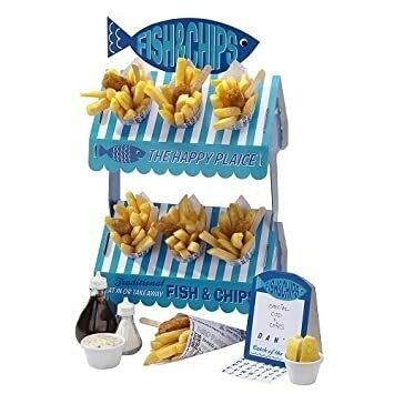 PRESENTOIR A FRIANDISES FISH AND CHIPS 40X30X24.5CM